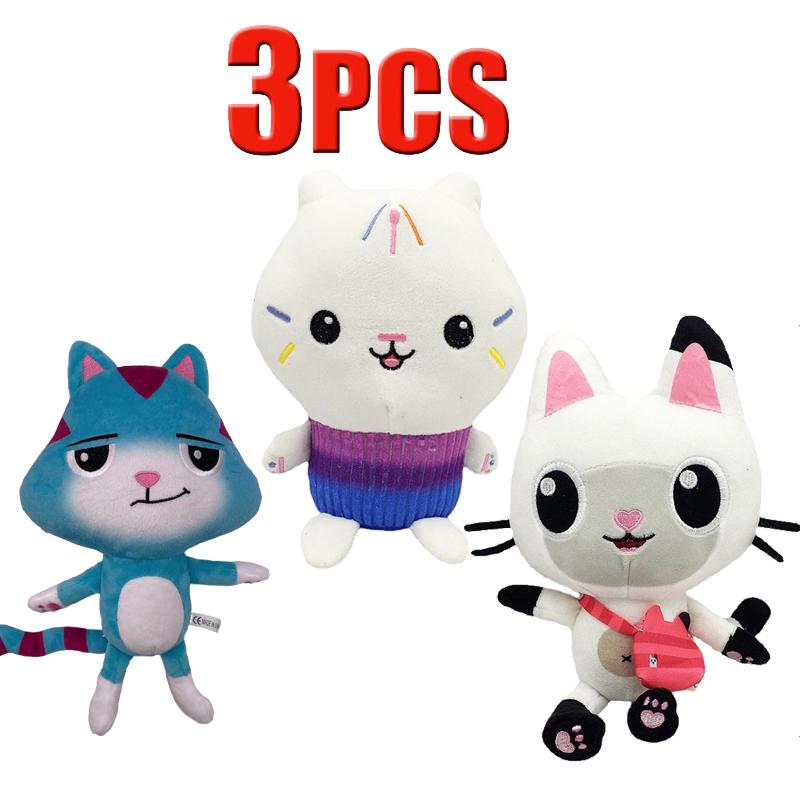 ## in Gabby Dollhouse Plush Toy Mercat Cartoon Stuffed Animals Smiling Cat Car Cat Hug Gaby Girl Dolls Kids Birthday Gifts