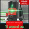 Лазерный уровень DELIXI Зеленый Луч Инфракрасный - Высокоточный 2, 3 или 5 Линий для Использования в Помещении/на Улице