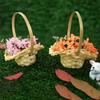 With Handle Flower Arrangement Basket Party Supplies Handheld Baskets Weaving Basket  Flower Shop