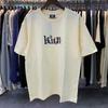 KITH FW Graphic Print Short Sleeve Black White Apricot Streetwear Tshirts Unisex Women Cotton ONeck Spring Summer Top Tee Vintage