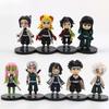 Набор Demon Slayer Q Version Сидящая Фигурка Игрушка Аниме Kimetsu no Yaiba Танджиро Незуко Иноске Зеницу PVD Фигурка Модель Кукла