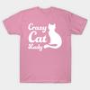 T Shirt Women Crazy Cat Lady Teshirt Harajuku Print Kawaii Tshirt Summer Short Sleeve Female T-Shirt Top Tee