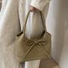 New product trend Korean sweet style niche bow portable bucket bag literary sense commuter versatile shoulder bag