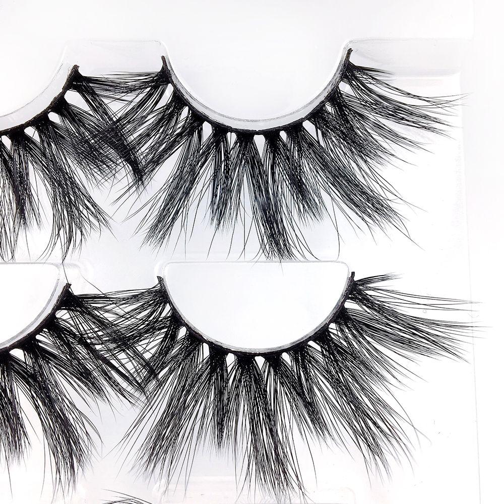 Thick Long Dramatic Handmade 3D Soft Mink Hair Eyelashes Extension 25mm Lashes False Eyelashes
