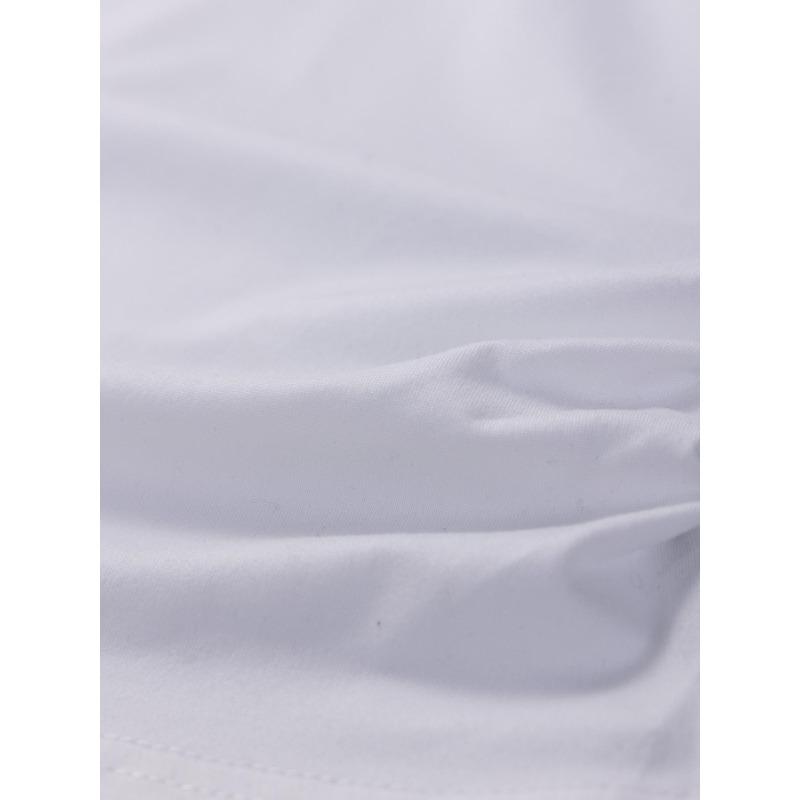 Женская футболка с короткими рукавами из эластичного хлопка однотонного цвета с защипами по бокам и V-образным вырезом на талии с застежкой-ножницами