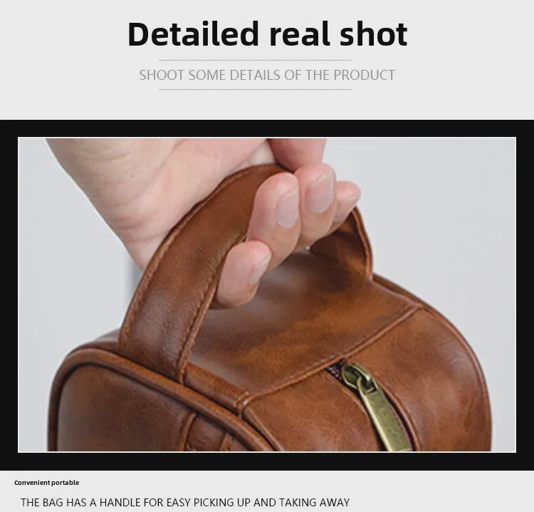 Мужская дорожная косметичка и туалетные принадлежности из искусственной кожи