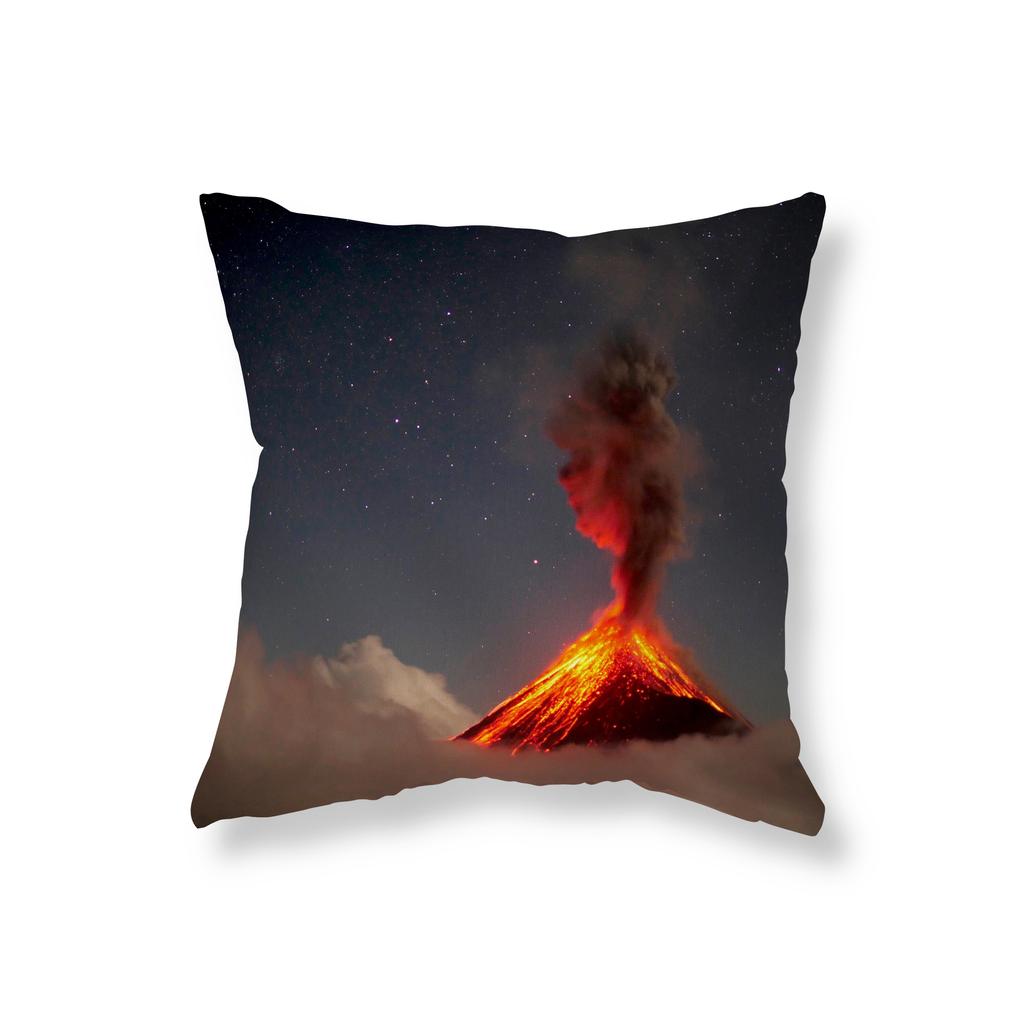 Наволочка с извержением вулкана, молнией и пейзажем, декоративная наволочка для дивана, наволочка на подушку для стула, домашний декор для комнаты