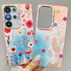 For Samsung Galaxy S24 Ultra Case Floral Pattern Electroplating Laser Texture TPU+PC Phone Back Cover