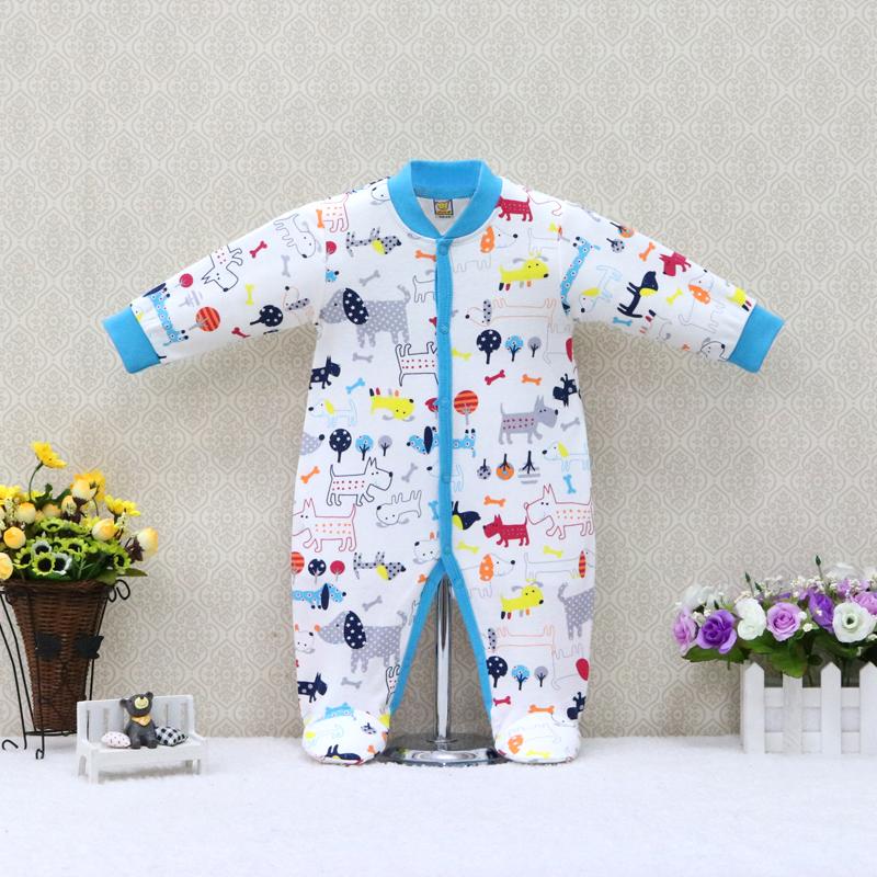 Комбинезоны с длинными рукавами для мальчиков и девочек из чистого хлопка Детские костюмы Летняя и осенняя одежда Одежда для новорожденных Новый стиль