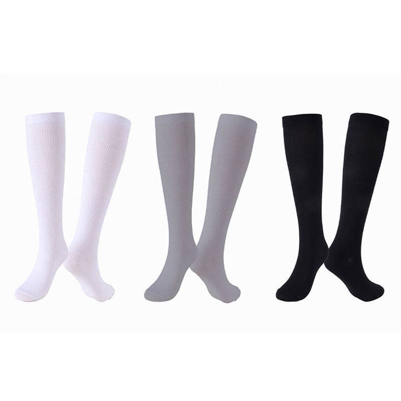 1 Pair Soild Color Compression Stockings Ankle Sock Black White Tube Socks Academic Style Lolita JK Girls Warm Knee Socks