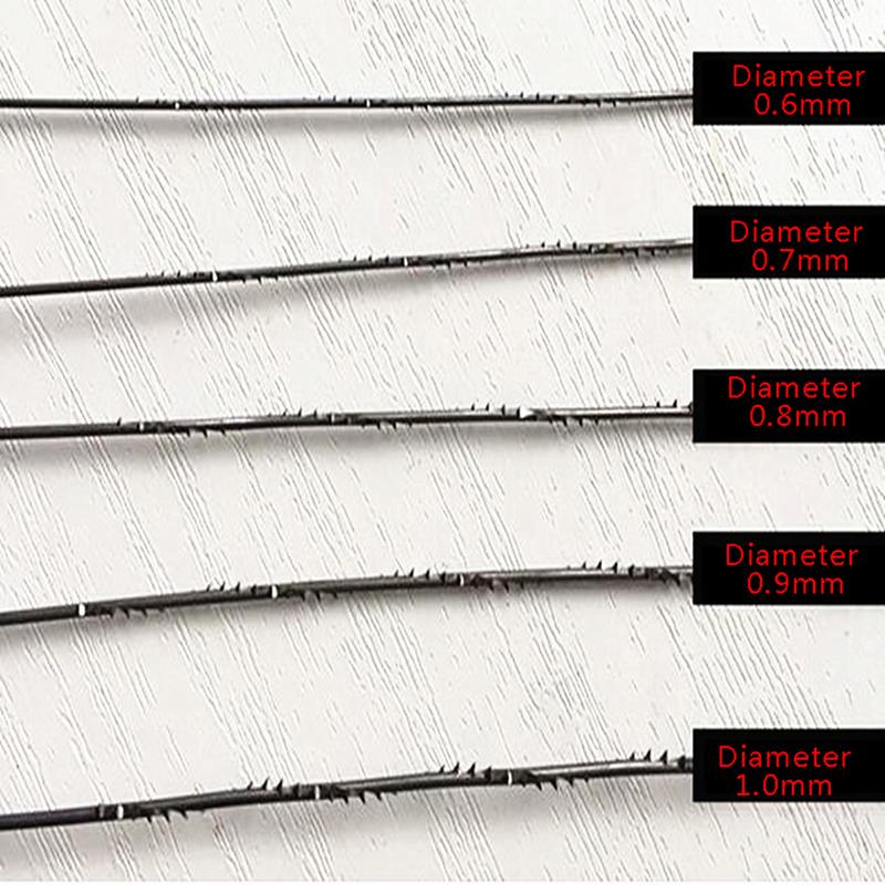 10 шт./набор Деревообработка Многосторонняя Зубчатая Гирляндная Пила Полотно Многопроволочная Зубчатая Пила Инструменты Диаметр 0,6 0,7 0,8 0,9 1,0 мм