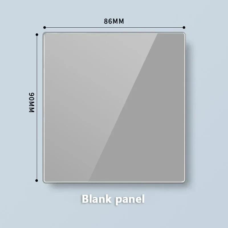 Universal Tempered Glass Dual 3 Pin Power outlet,UK 13A Wall Plug Socket with 20W Fast charge,Home Electrical 2way Light Switch