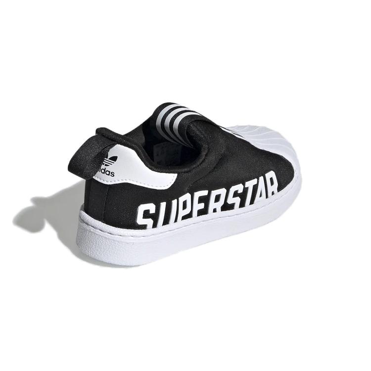 adidas Оригиналы SUPERSTAR 360 X I Винтажные Амортизация от ударов Низкие Кеды для Скейтбординга Черные Для Младенцев и Малышей EG3408