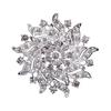 Elegant Rhinestones Wreath Brooch Woman Vintage Alloy Clothing Pin Fashion Accessory for Stylish Look