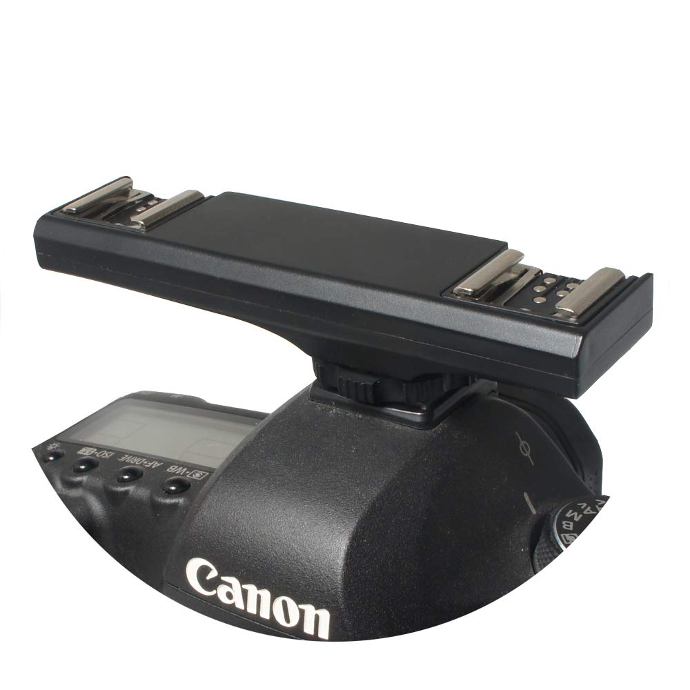 TTL Двойной Горячий Башмак Вспышка Speedlite Световой Триггер Разветвитель Кронштейн Для Камер Canon DSLR-004