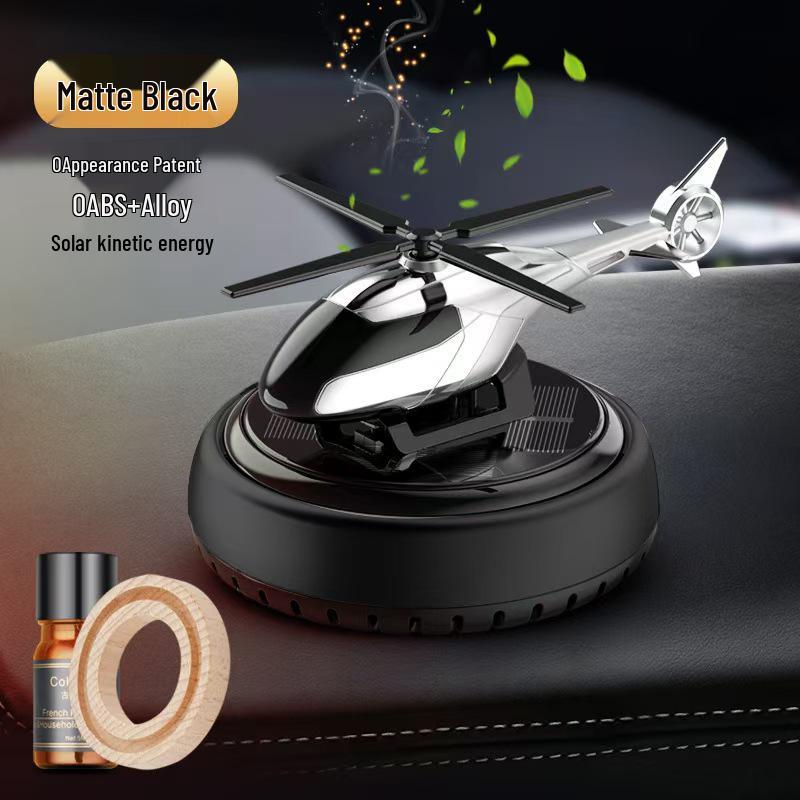 Вращающийся автомобильный освежитель воздуха в виде вертолета на солнечной батарее с датчиком освещенности