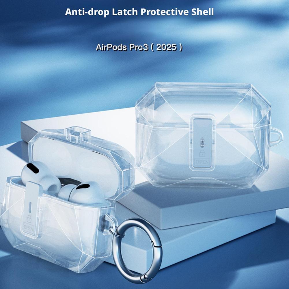 Для чехла-накладки для Airpods Pro 3 Мягкий ТПУ чехол Противоударные защитные чехлы с брелком для чехлов Airpods Pro 3 Устойчивый к падениям