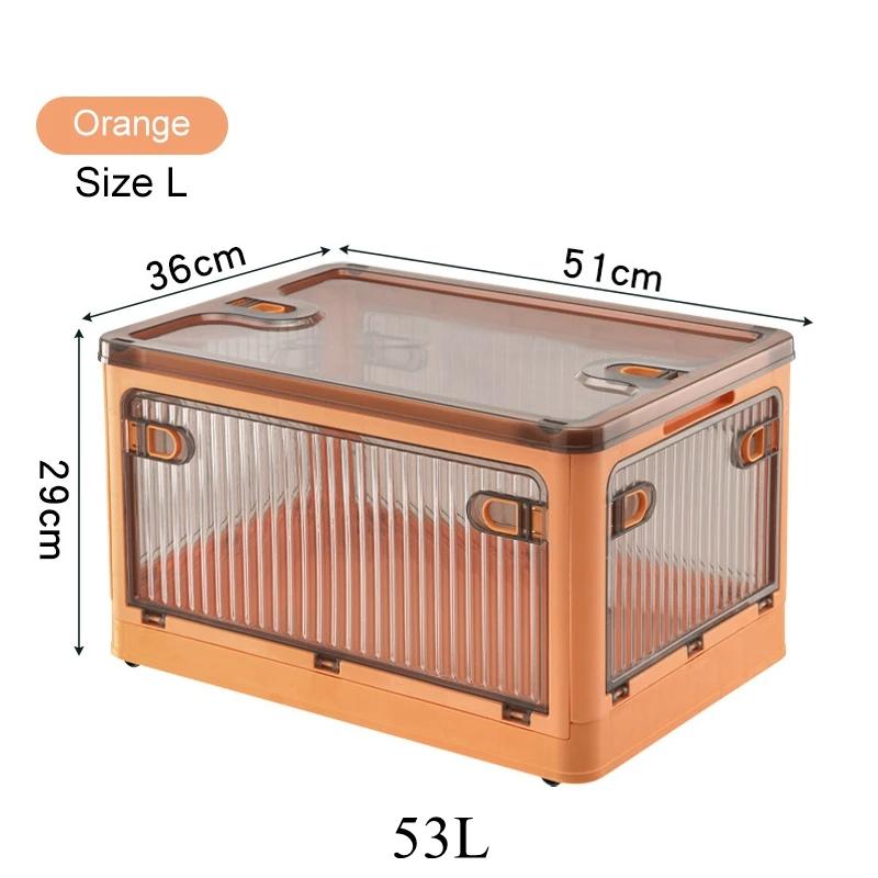 Складной ящик для хранения, органайзер для шкафа, штабелируемый органайзер для мелочей с колесиками, домашнее хранение книг большой емкости, ящик для игрушек