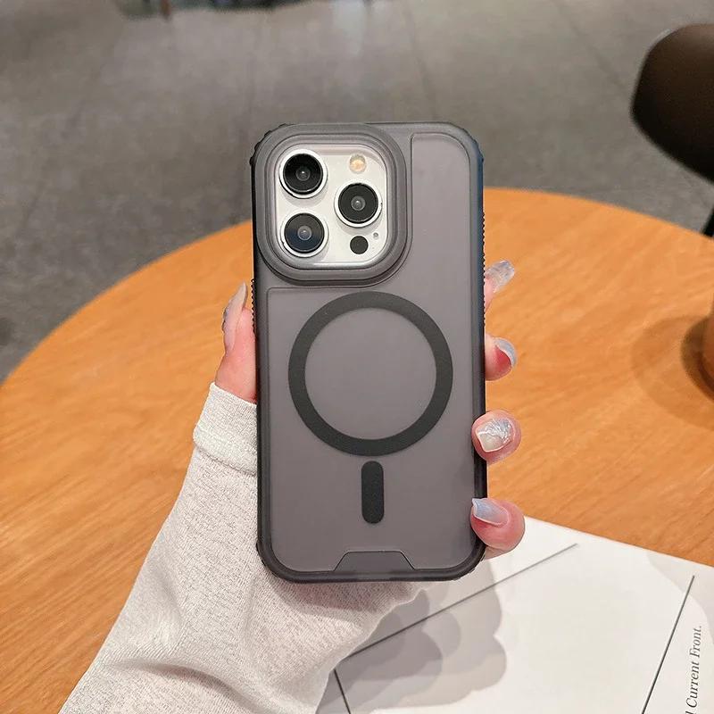 Прочный защитный чехол 3-в-1 с магнитами для iPhone 17 16 15 14 Plus 13 12 Pro Max, для Magsafe, ударопрочный