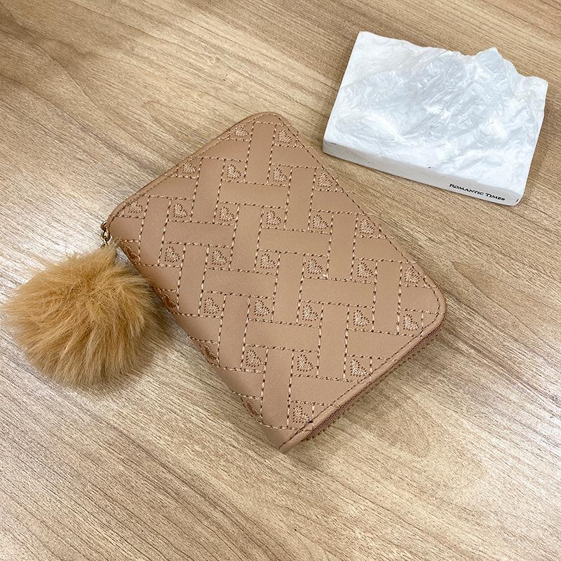 Кошелек женская сумка новая короткая свежая и милая сумочка Hairball Love Wallet