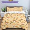 3pcs Autumn Foxes Bedding Set, Includes 1 Comforter + 2 Pillowcases, Without Pillow Inserts, Soft Comfortable, Lightweight Breathable, Print