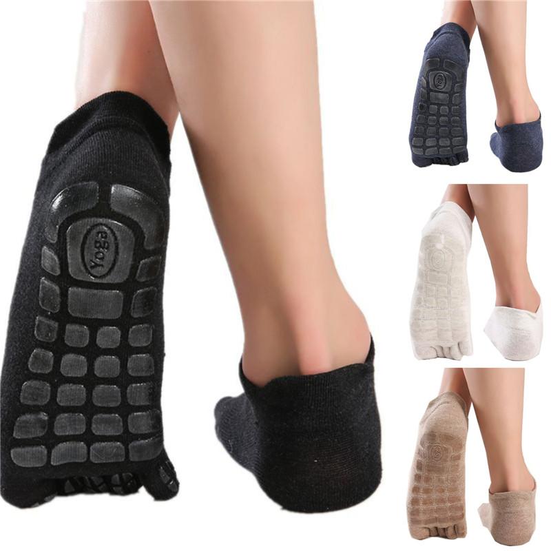 Men Winter Thickened Five Fingers Socks Warm Non Slip Grip Fitness Toe Socks Low Calf Slipper For Male Floor Socks