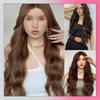 Bybrana Длинные волосы цельные длинные вьющиеся волосы V-образные наращивание волос невидимые пушистые слегка вьющиеся имитационные волосы