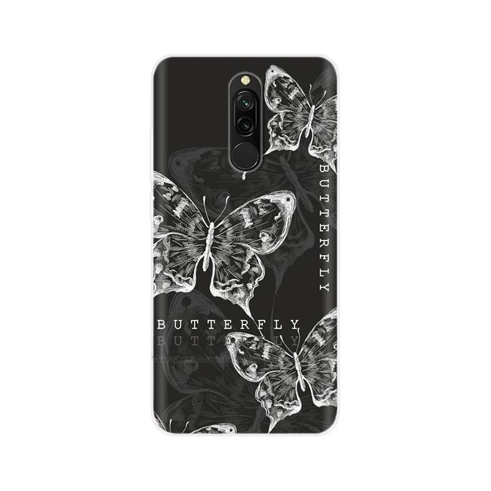 Чехол для Redmi 8 8A Pro, ТПУ Силикон, Ударопрочный, Чехол с Кошкой для Телефона, Для Redmi 8 8A 7 7A redmi7, Прозрачный, Печать, Мягкий