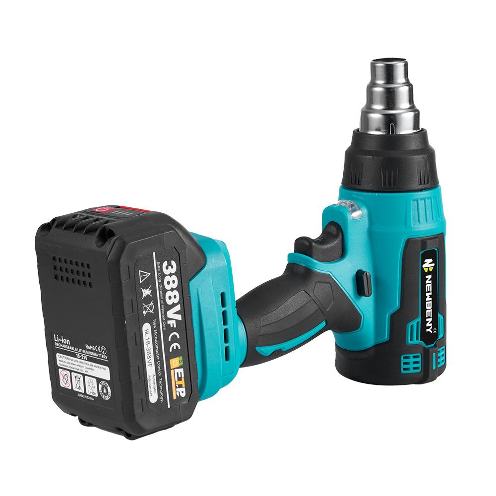 2000 Вт электрические тепловые пушки, фен, 9 передач, регулируемые беспроводные бытовые электроинструменты для батареи Makita 18 В