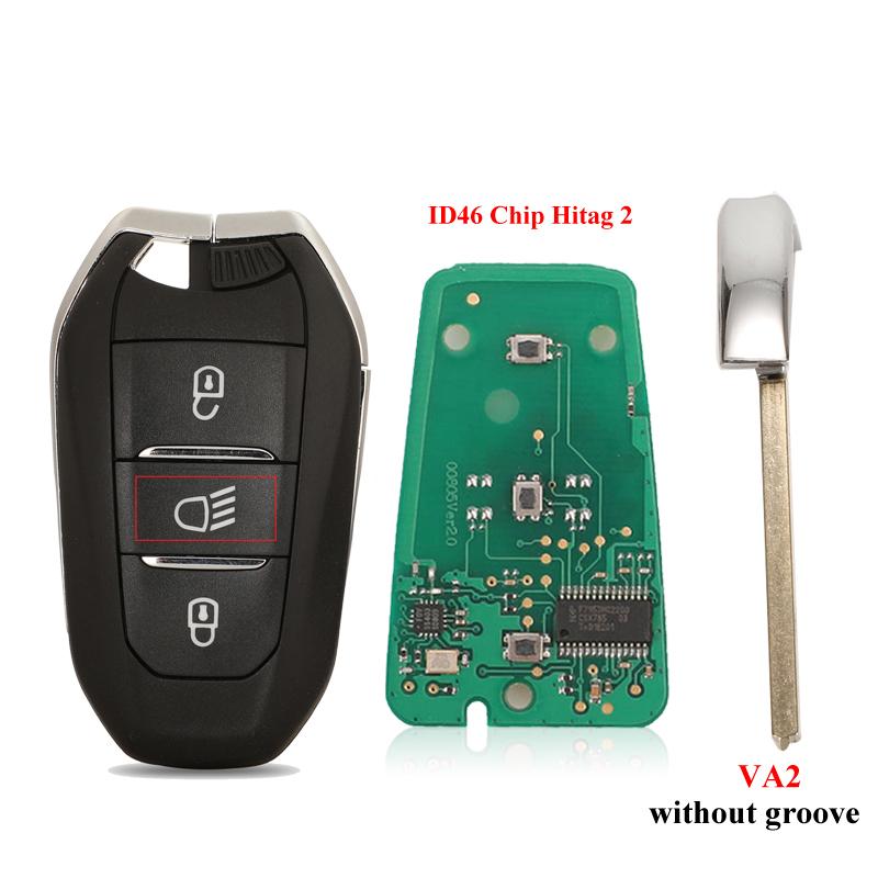 Jinyuqin Smart Keyless Go Remote Key 433 МГц для Peugeot 308 408 508 5008 Citroen C4 C4L DS4 DS5 4A ID46 Chip 434 МГц Keyless