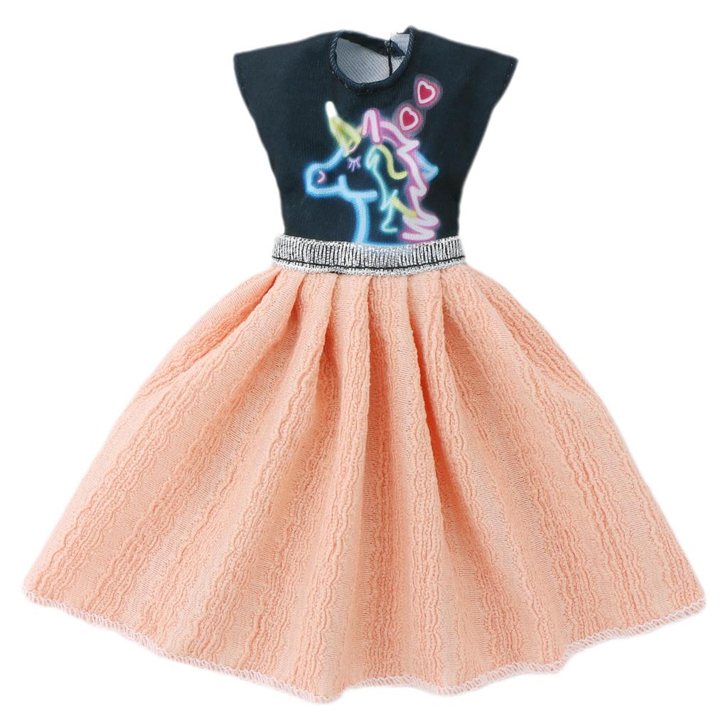 Clothes for 30cm Doll Daily Casual Outfits Pants T-shirt Skirts Mini Dress Fat Curvy Size 11.5 Inch Doll Accessories