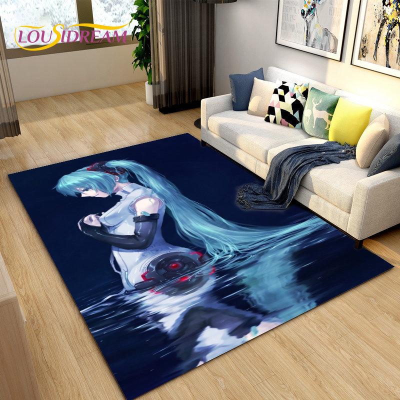 Японская музыка, аниме, мультфильм, 3D коврик, ковер для гостиной, спальни, диван, коврик для украшения, детские игры, нескользящий напольный коврик