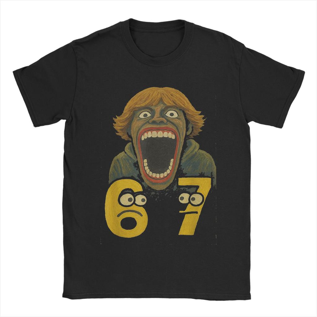 Men Women Fun Six Seven 6 7 Meme T Shirts  Cotton Clothing Funny Short Sleeve Crew Neck Tee Shirt Big Size T-Shirt