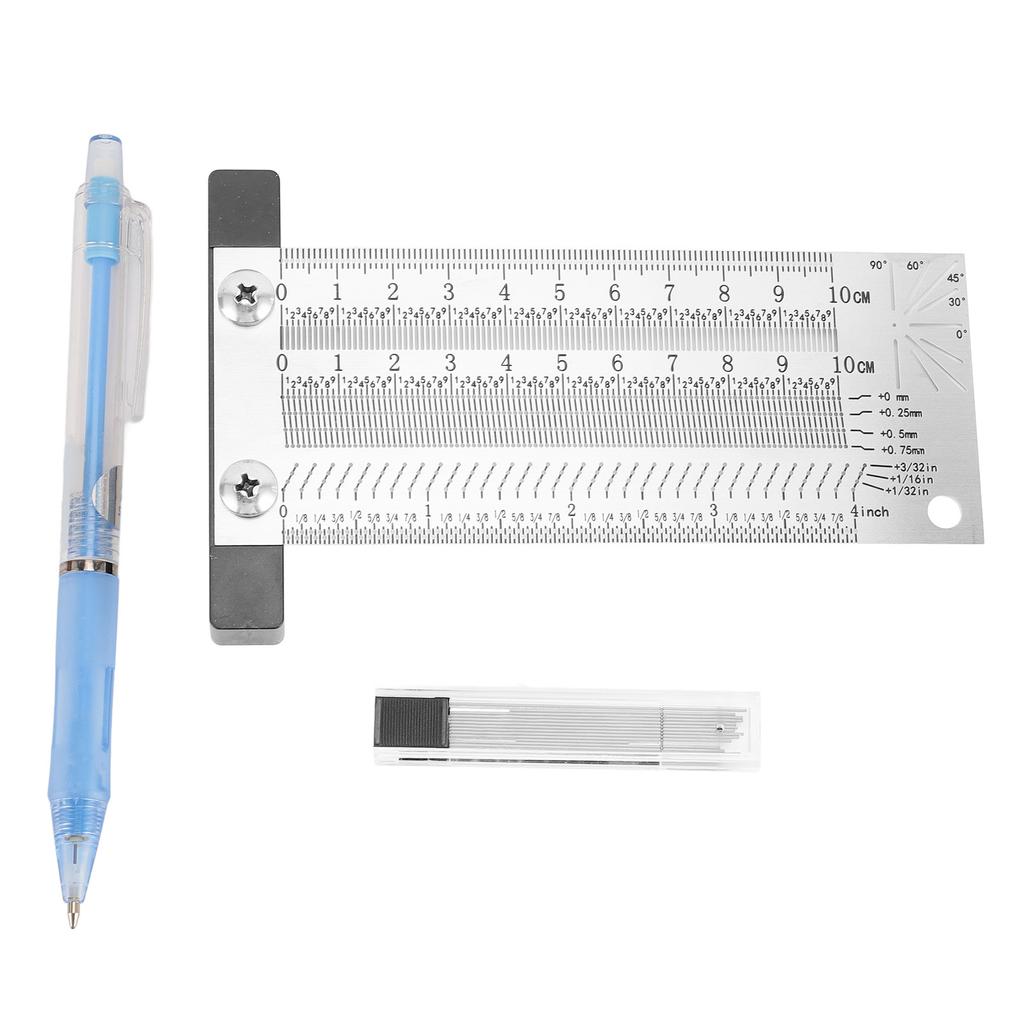 4 дюйма 100 мм Т-образный угольник 0,25 мм 132 дюйма Высокоточный разметочный скрайбер из нержавеющей стали для деревообработки