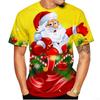 Fashionable Christmas Men's T-shirt, Casual Men's Short Sleeved T-shirt, Round Neck Shirt, Personalized Casual Loose Clothing