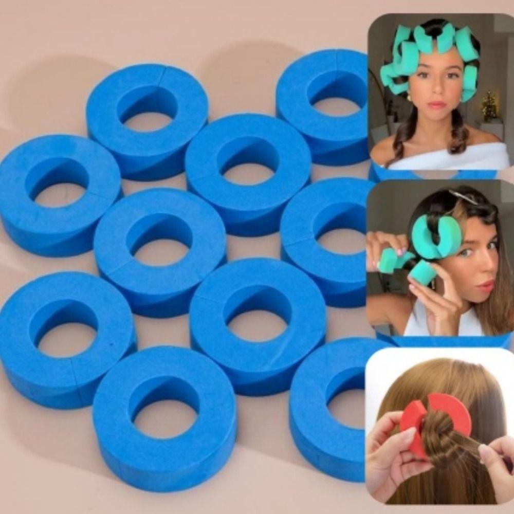 12Pcs Soft Sponge Curler C Shape Hair Tools DIY Curls Hair Roller  Women