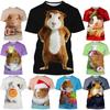 Cute Hamster 3D Printed Men's Casual Short Sleeved T-shirt Men's T-shirt