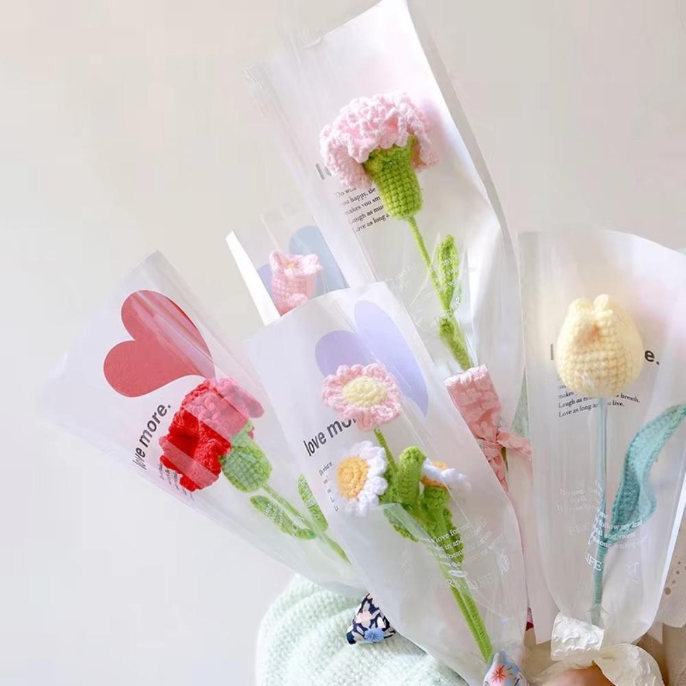 20 шт. Романтические пакеты для упаковки одного цветка, Водонепроницаемые пакеты для цветочной композиции, Декор комнаты