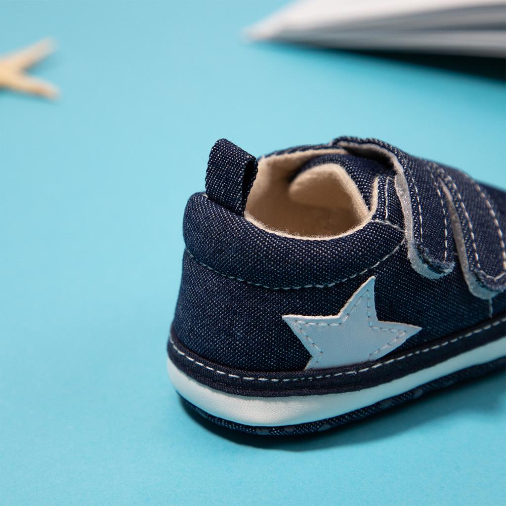 Spring and Autumn New 0-12 Months Baby Double Lap Belt Soft Step Bottom Non-slip Toddler Shoes Baby Shoes