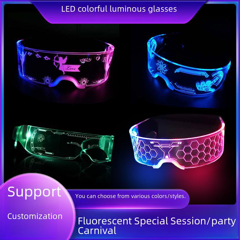 Светодиодные цветные светящиеся очки - Аксессуары для рождественского фестиваля в баре