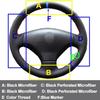 For Peugeot 206 2007 - 2009 Peugeot 207 Hand Sewing Car Steering Wheel Cover