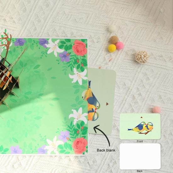 Открытка на день рождения с колибри, объемная открытка с птицей, цветами, сделанная своими руками, поздравление ко Дню матери, годовщине, Дню святого Валентина