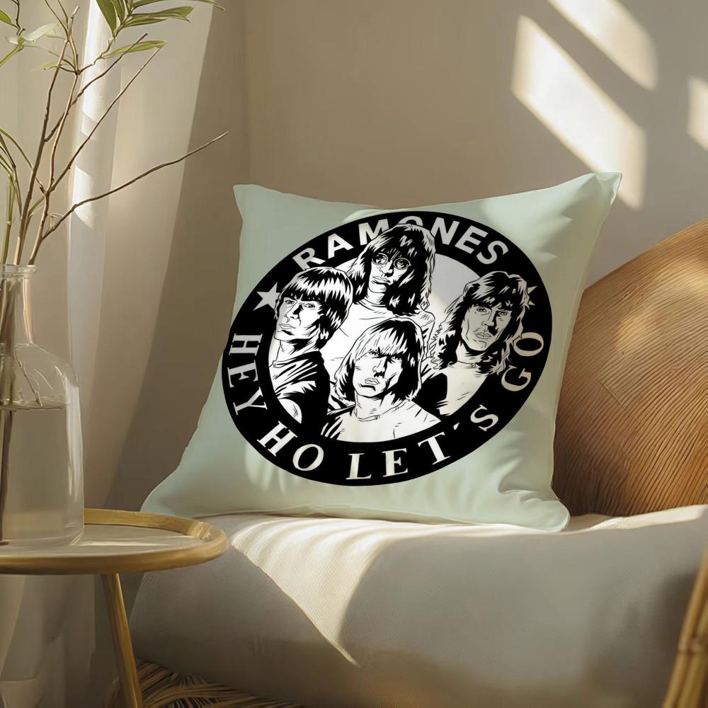 Rock RRamones Pillow Case Pattern Printed Pillowcase for Living Room Sofa Cushion Cover  Bedroom Decor