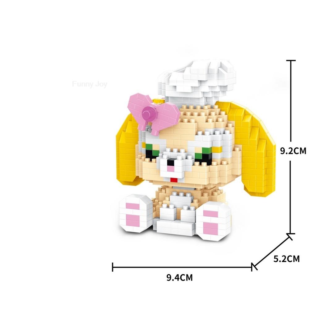 Cartoon Anime Blocks Kuromi My Melody Cinnamoroll Mouse Building Blocks Doll Toy Kids Birthday Gift