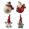 Рождественские расписные смоляные украшения в виде гномов, рождественские украшения, аксессуары, реквизит для настольных сцен