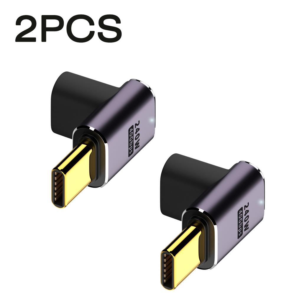 UGOURD USB4 OTG Type C To C Thunderbolt3 Extension Cable Adapter L Style Male To Female To Female For Phone Laptop PC 40Gbps 3