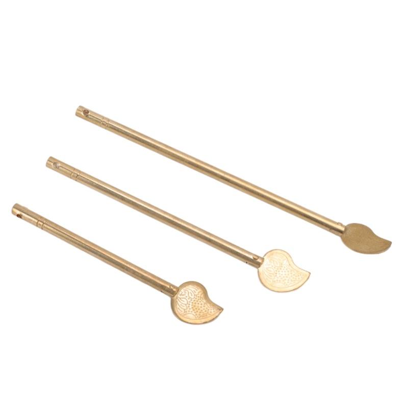 3PCS Cabinet Key Latch Leaf Shaped Cabinet Locking Pin Brass Chinese Latch Bolt For Home Furniture