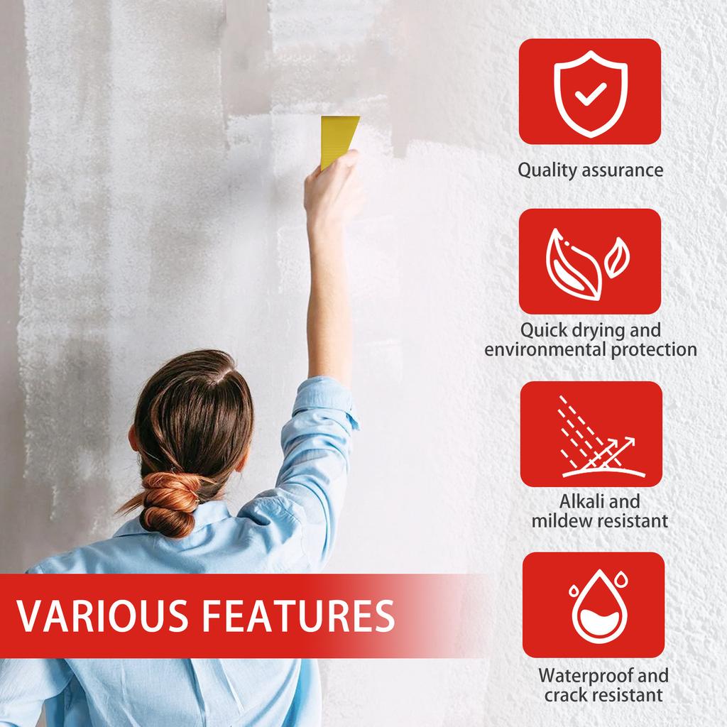 JUE-FISH Водостойкая паста для ремонта стен, ремонтная краска для отверстий в гипсокартоне, действительная, устойчивая к плесени, быстросохнущая восстанавливающая паста для ремонта стен