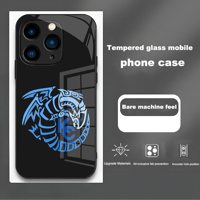 Темный Yu Gi Oh Защита от падений для IPhone 15 Pro Max 14 13 12 11 X XS XR 5 6 7 8 Plus 2020 2022 SE Закаленное стекло Чехол для телефона