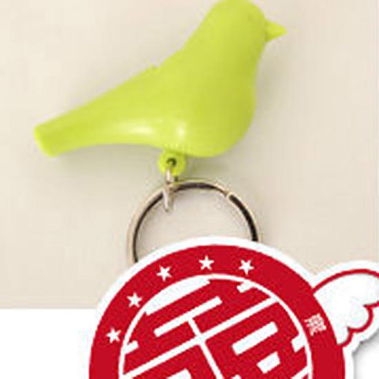 Милый набор брелоков в виде птички с держателем для скворечника в форме сердца - красный и белый